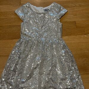 GAP Silver Sequin Kids Formal Dress